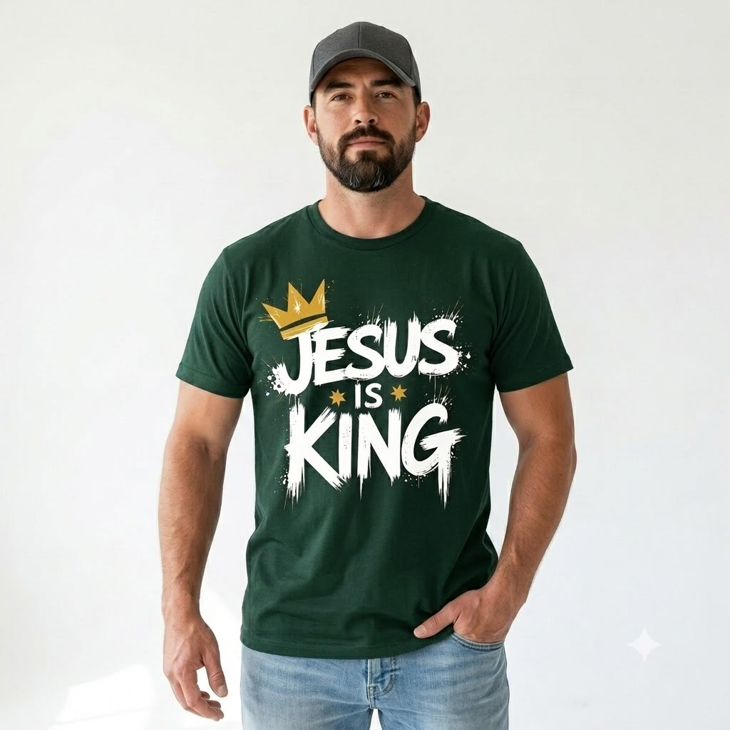 Jesus Is King Crown Logo Tee