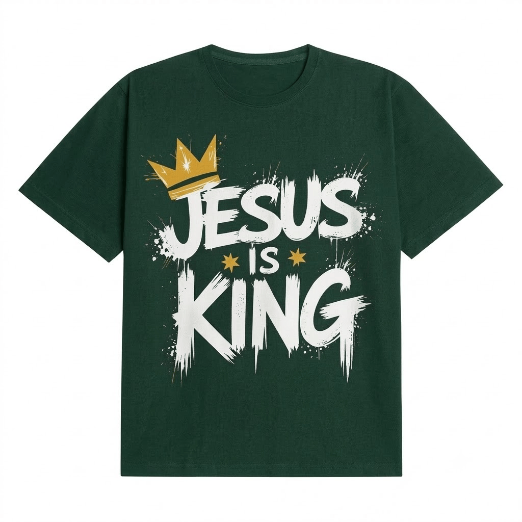 Jesus Is King Crown Logo Tee