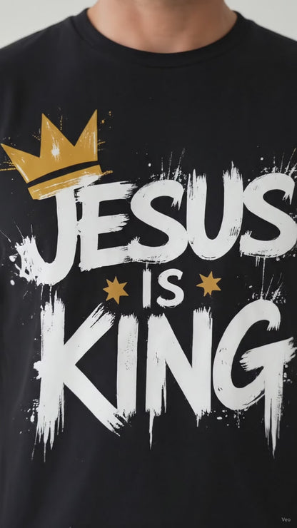 Jesus Is King Crown Logo Tee