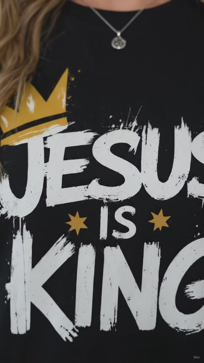 Jesus Is King Crown Logo Tee