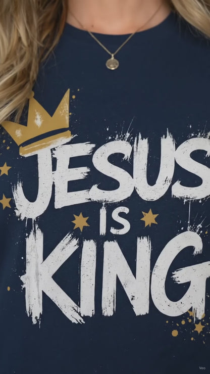 Jesus Is King Crown Logo Tee