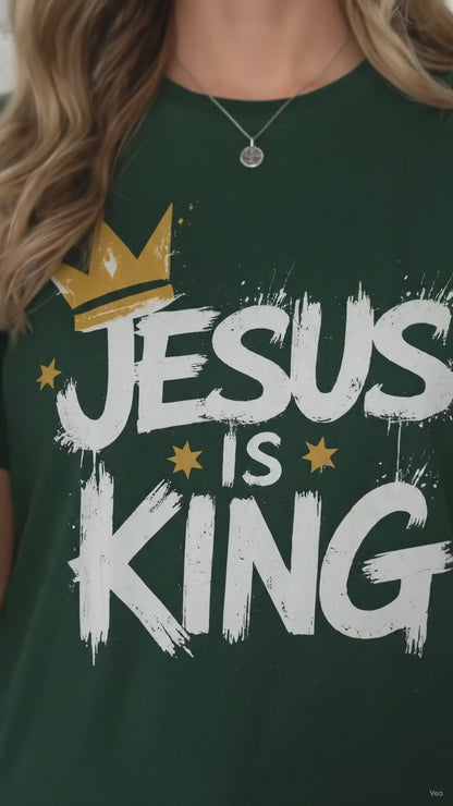 Jesus Is King Crown Logo Tee