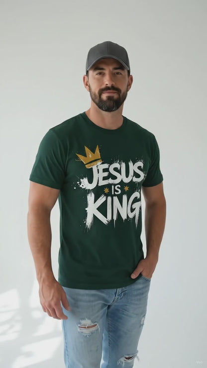 Jesus Is King Crown Logo Tee